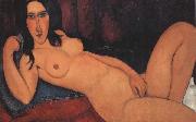 Amedeo Modigliani Reclining Nude with Loose Hair (mk38) oil painting reproduction